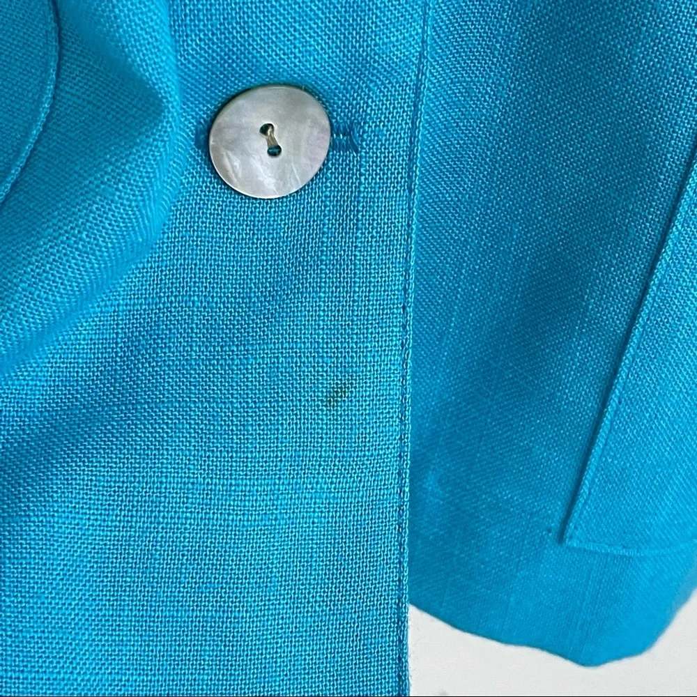 Lindsey Scott Vintage Butterfly Collared a button Front Blouse - Picture 3 of 5